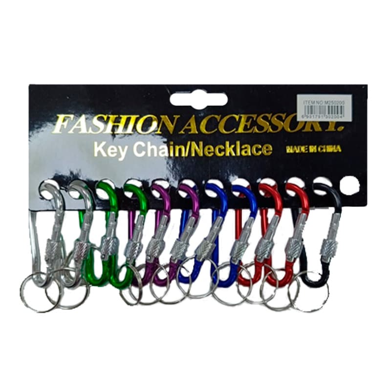 IMP MOSQUETON SET COLOR 5CM ALUM (12U) - 1