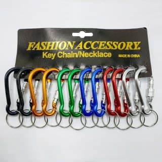 IMP MOSQUETON COLORES 6CM ALUM C/ROSCA (12U) R - 1
