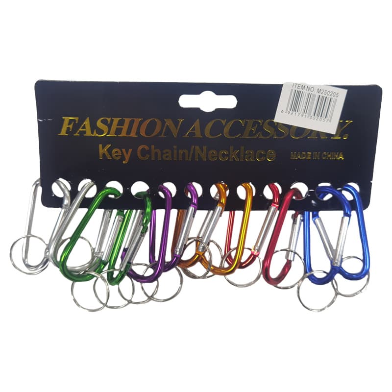 IMP MOSQUETON SET COLOR 5CM ALUM (12U)  DELGAD - 1