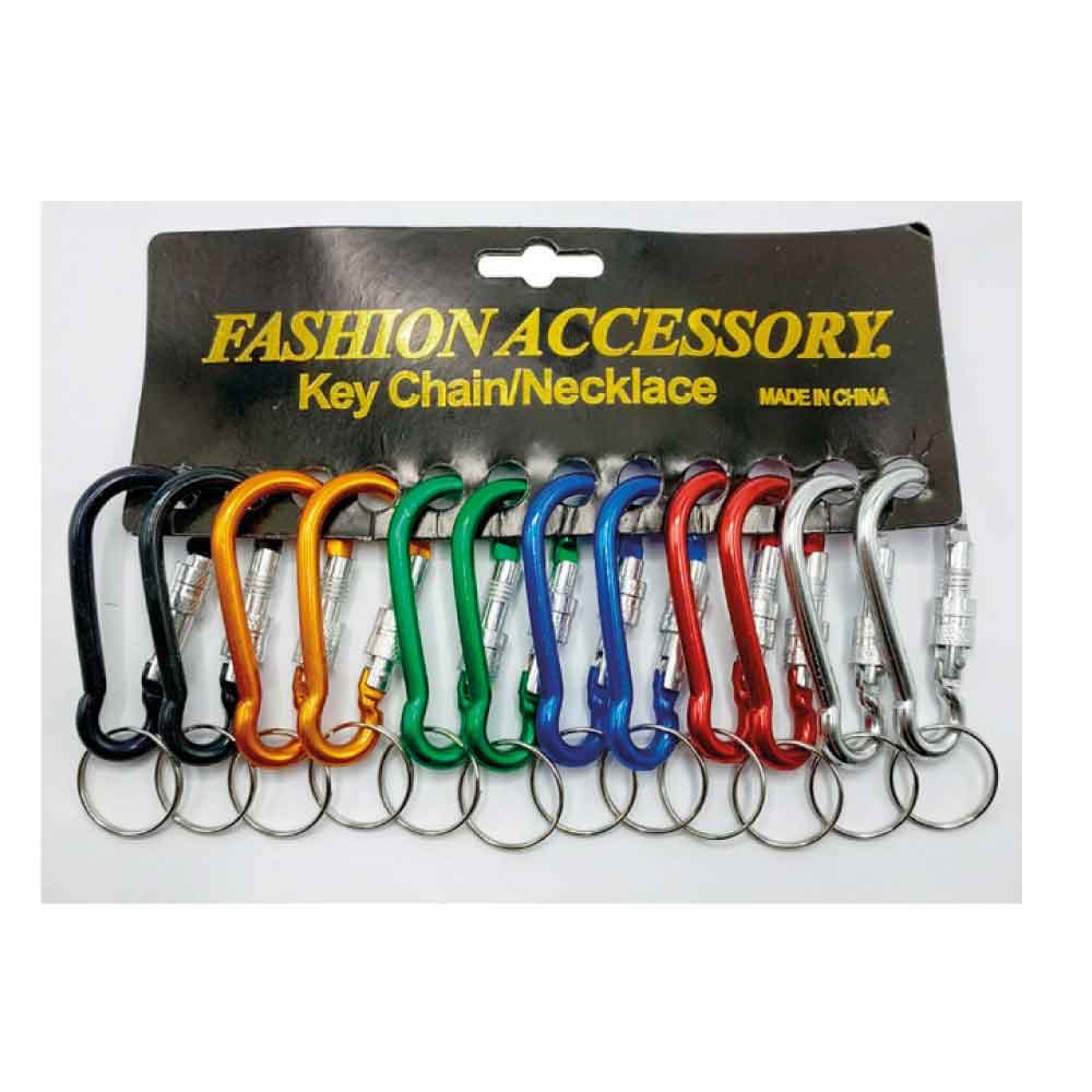 IMP MOSQUETON COLORES 7CM ALUM SET(12U) - 1
