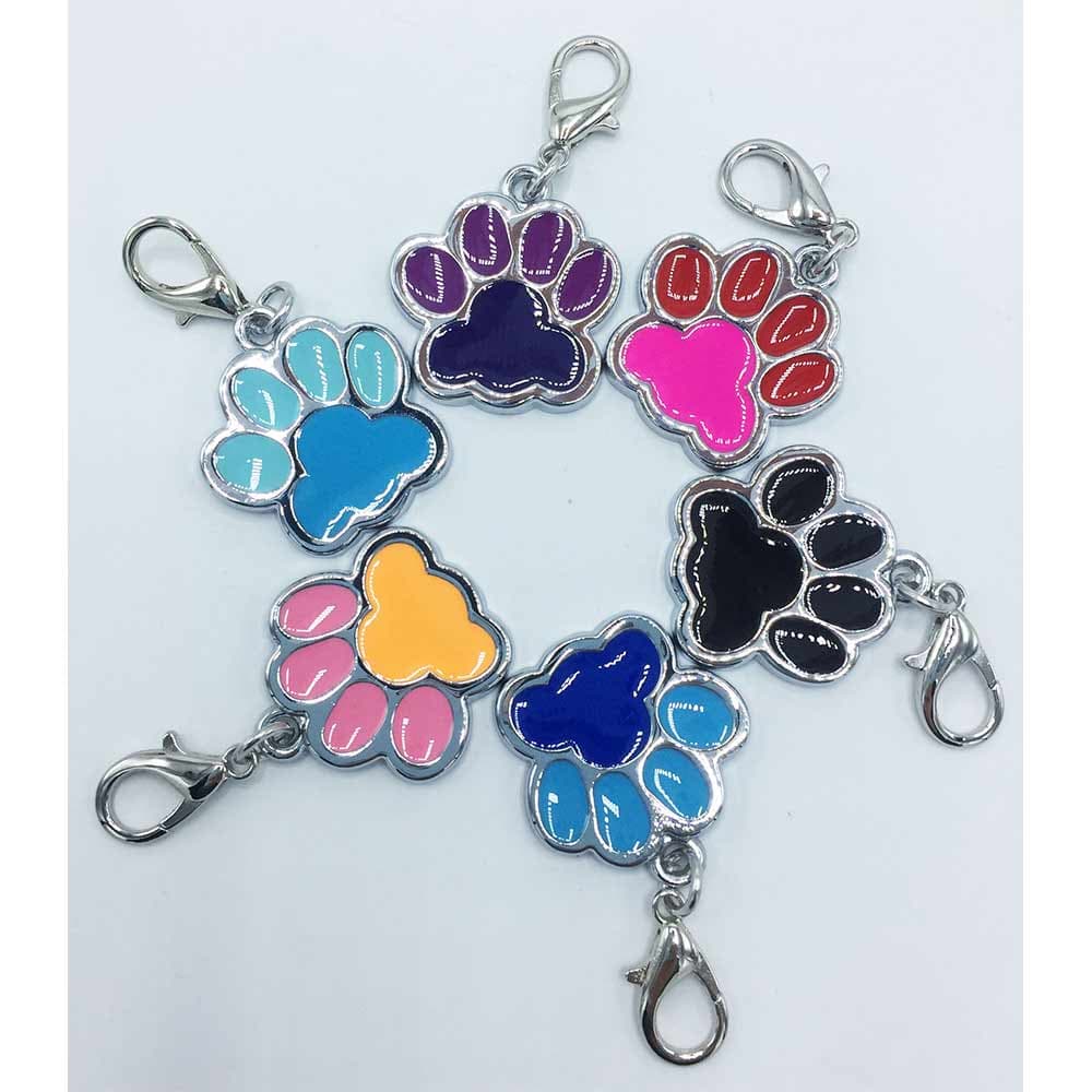 PLACA MASCOTA FIGURA HUELLA COMBINADOS COLORES - 1