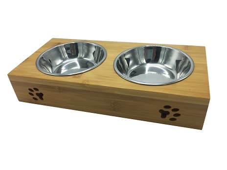 PLATO P/MASCOTA NIQUEL PEQ X2 REDOND C/BASE MA - 1