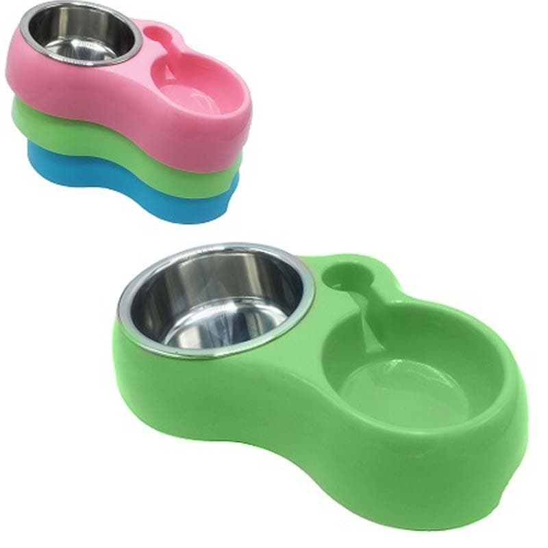 PLATO P/PERRO VERDE PEQ SIN BOTELLA C/BEBEDER - 1