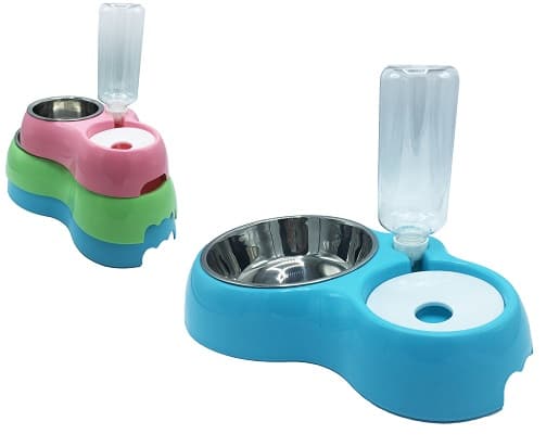 PLATO P/PERRO VERDE GRAND CON BOTELLA C/BEBEDE - 1