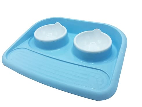 PLATO P/PERRO CELESTE PEQ X2 RED C/BASE BANDEJ - 1