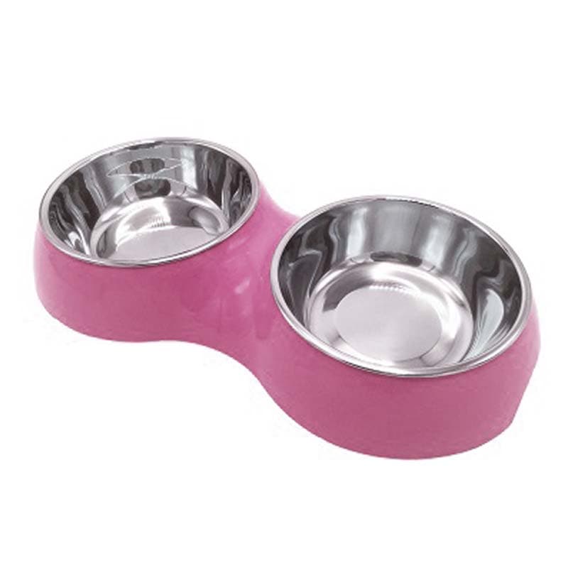 PLATO P/PERRO ROSADO MEDIANO X2 REDOND BASICO - 1