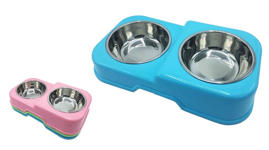 PLATO P/PERRO CELESTE MEDIANO X2 CUADRADO BASI - 1