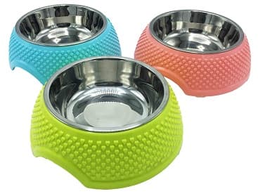 PLATO P/PERRO VERDE MEDIANO RELIEVE - 1