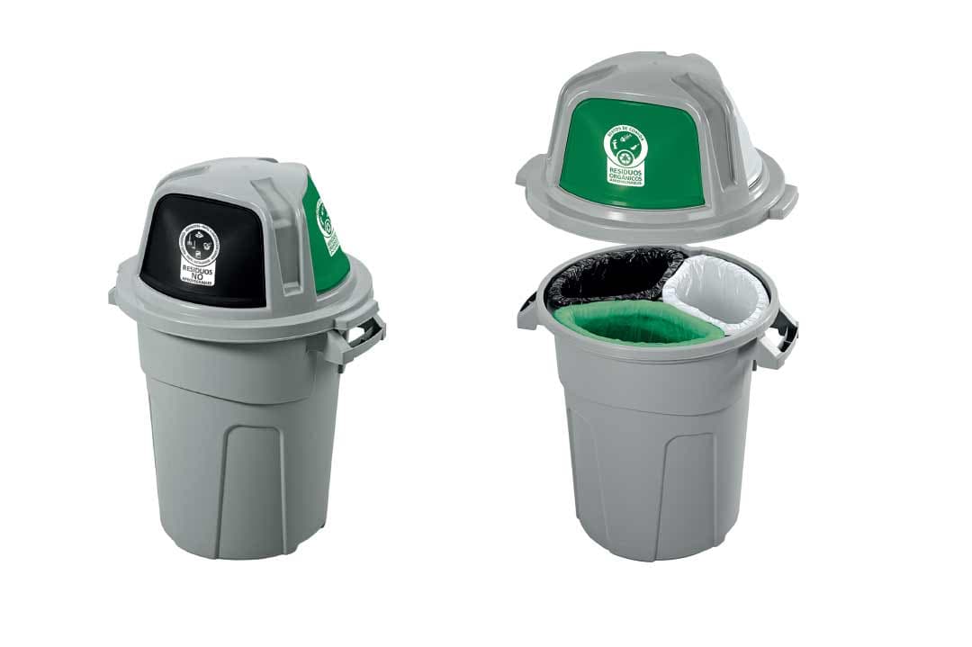 RIMAX BASURERO RECICLAJE NG/BL/VD 100LT - 1