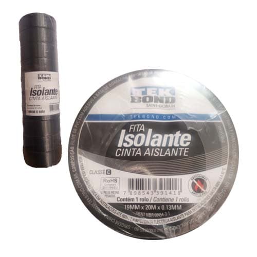TEKBOND TAIPE NEGRO 19MMX10M (240UxCJ) - 1
