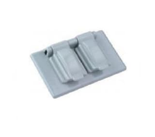 IMP PLACA PLAST.INTERPERIE P/TOMA DOBLE - 1