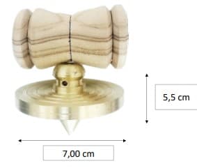 PLOMADA 2.1/2 BRONCE C/MADERA GRANDE - 1