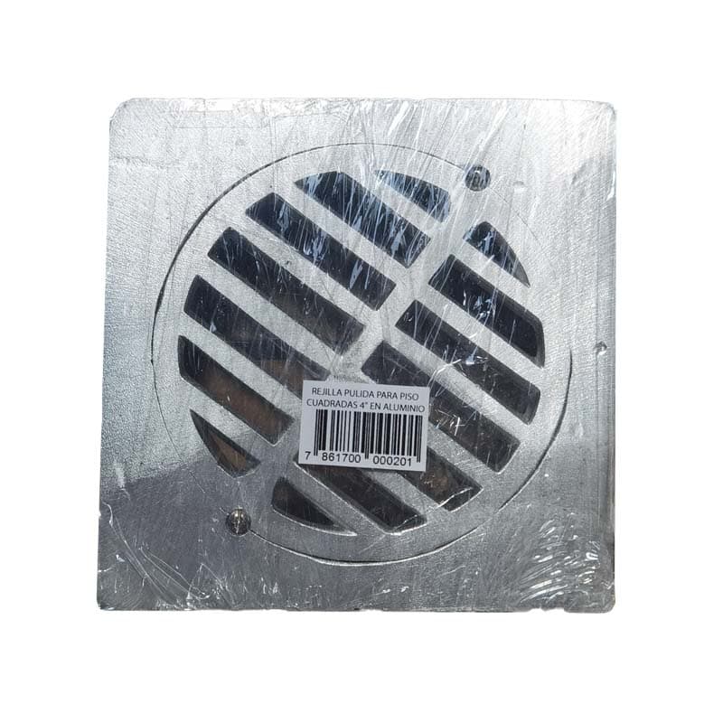 REJILLA ALUMINIO CUADRADA 4 P/PISO (1U) - 1