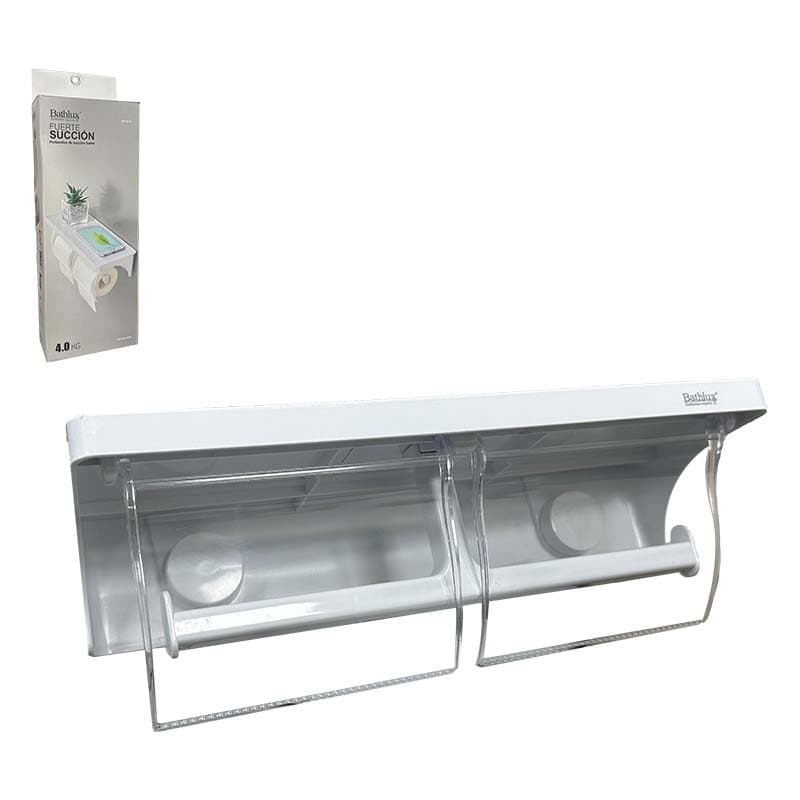 HO SOPORTE PLAST ROLLO D/PAPEL DOBLE BLANCO C/VENT - 1
