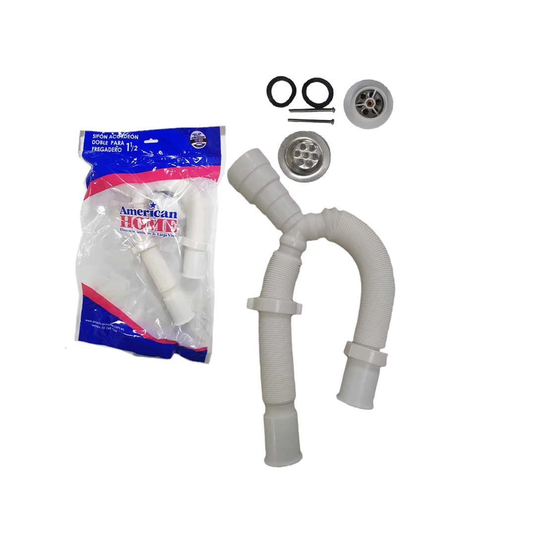 SIFON DOBLE ESPIRAL 1.1/2 AMERICAN HOME (50UXCJ) - 1