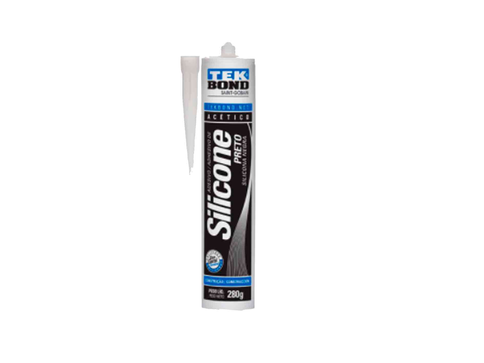 TEKBOND SILICON ACETICA USO GENERAL NEGRO 280G (12 - 1