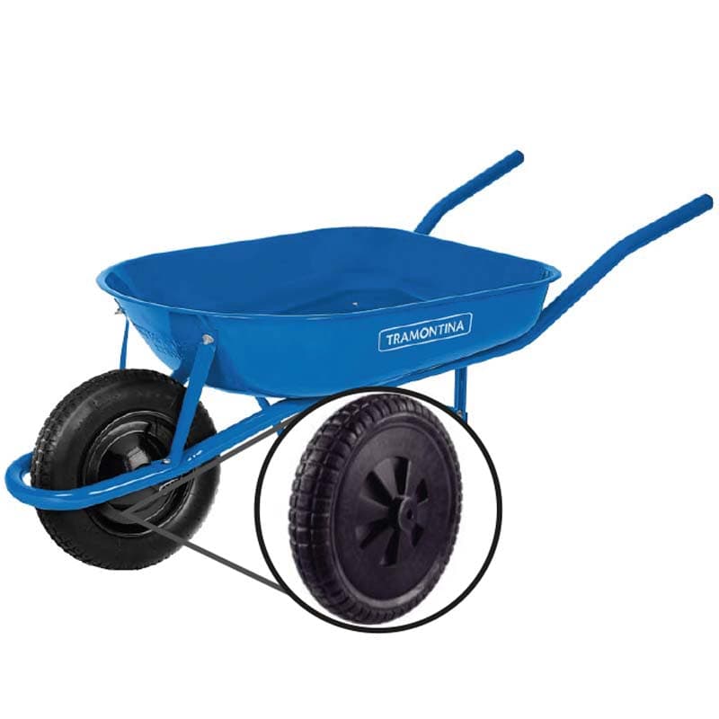TRAMONTINA CARRETILLA AZUL METAL R/MACIZA 50L - 1