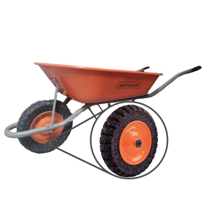 TRAMONTINA CARRETILLA NARANJA R/NEUMATICA 80L - 1