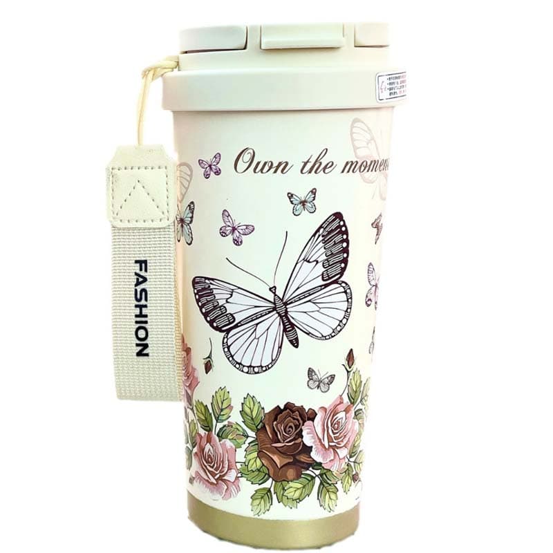 HO VASO TERMO MARIPOSAS 520ML 2F BEIGE C/FILTRO - 1