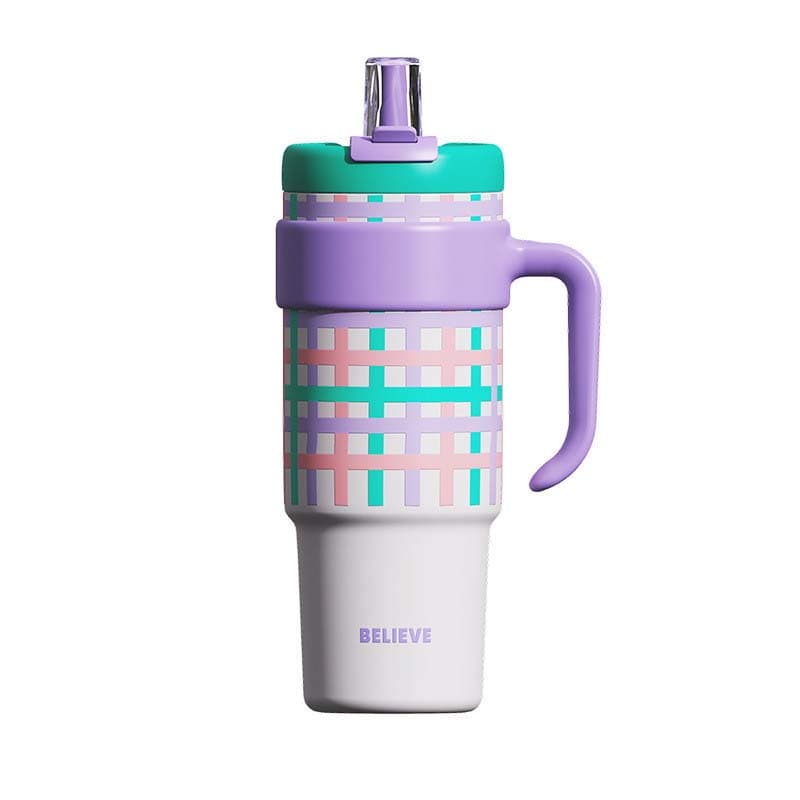 HO VASO TERMO BELIEVE LIL/TUR 1250ML 2F CUADROS 304SUS - 1