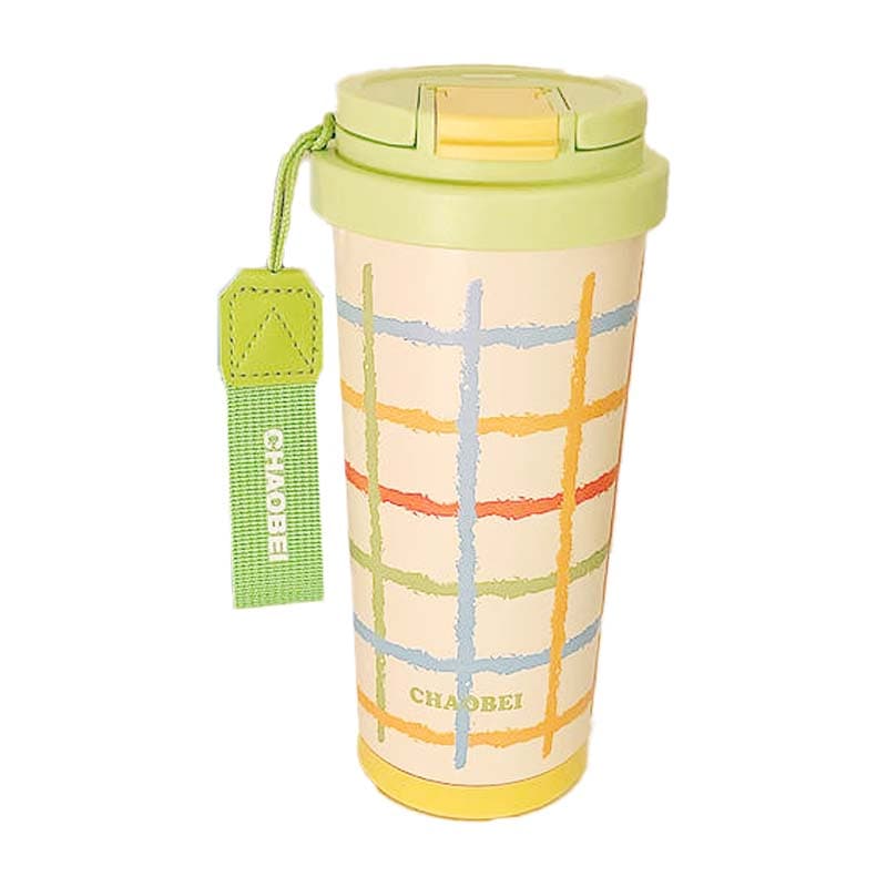HO VASO TERMO CHAOBEI AMA/VER 520ML 2F CUADROS 304SUS - 1