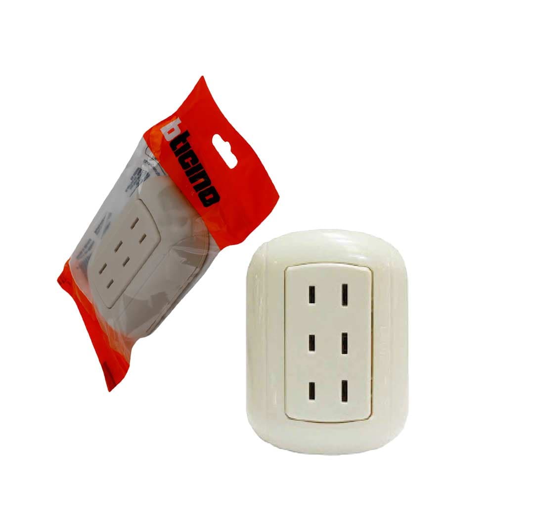 BTICINO TOMA SOBR/P 3SERV.OVAL P68 (25UXCJ) - 1