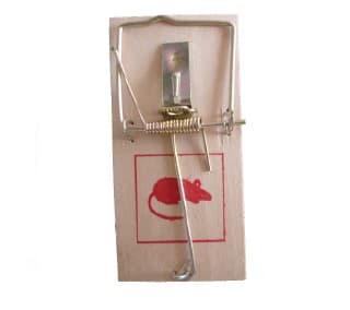 *OF IMP TRAMPA P/RATON MADERA MED. 114mmX53mm - 1