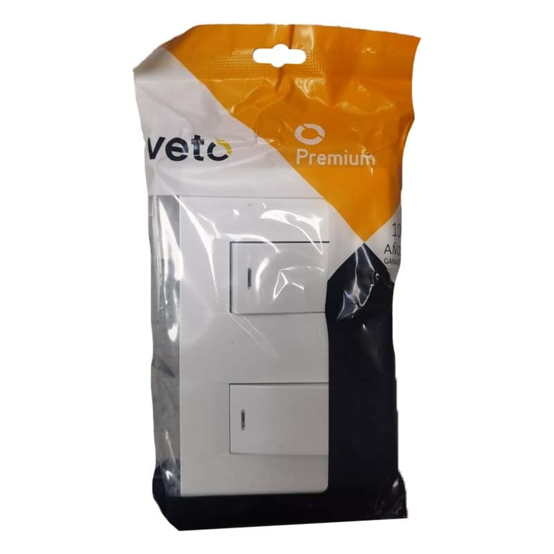 VETO PRE16108 BL CONMUT DOBLE L/P - 1