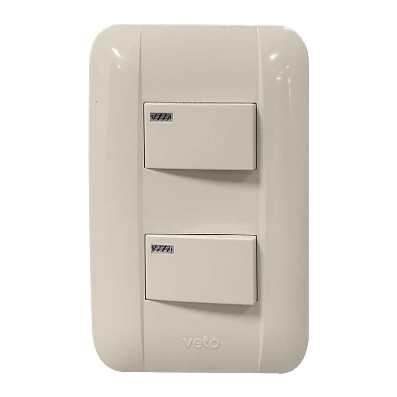 VETO PLA38360 MF CONMUT DOBLE L/P (8U) (160) FRAME - 1